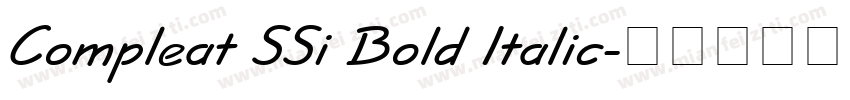 Compleat SSi Bold Italic字体转换